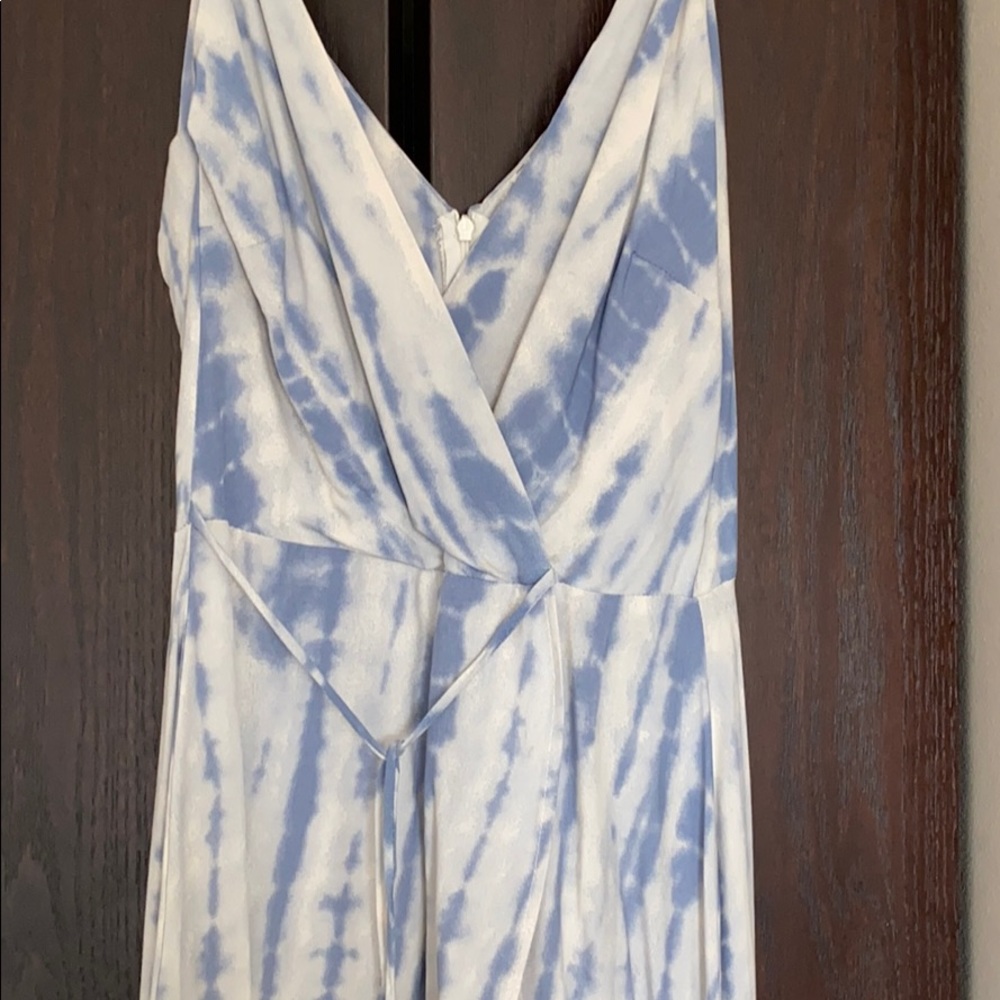 Tie Dye High-Low Faux Wrap Dress - Picture 2 of 7